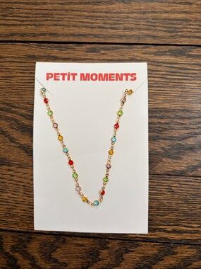 PETIT MOMENTS Multicolor Gold-Finish Beaded Necklace